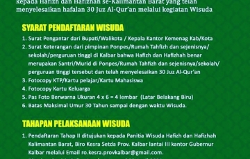 Wisuda Hafizh dan Hafizhah Provinsi Kalimantan Barat Tahap II Tahun 2021